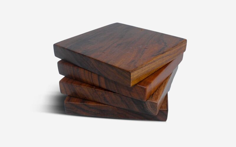 square wooden coasters