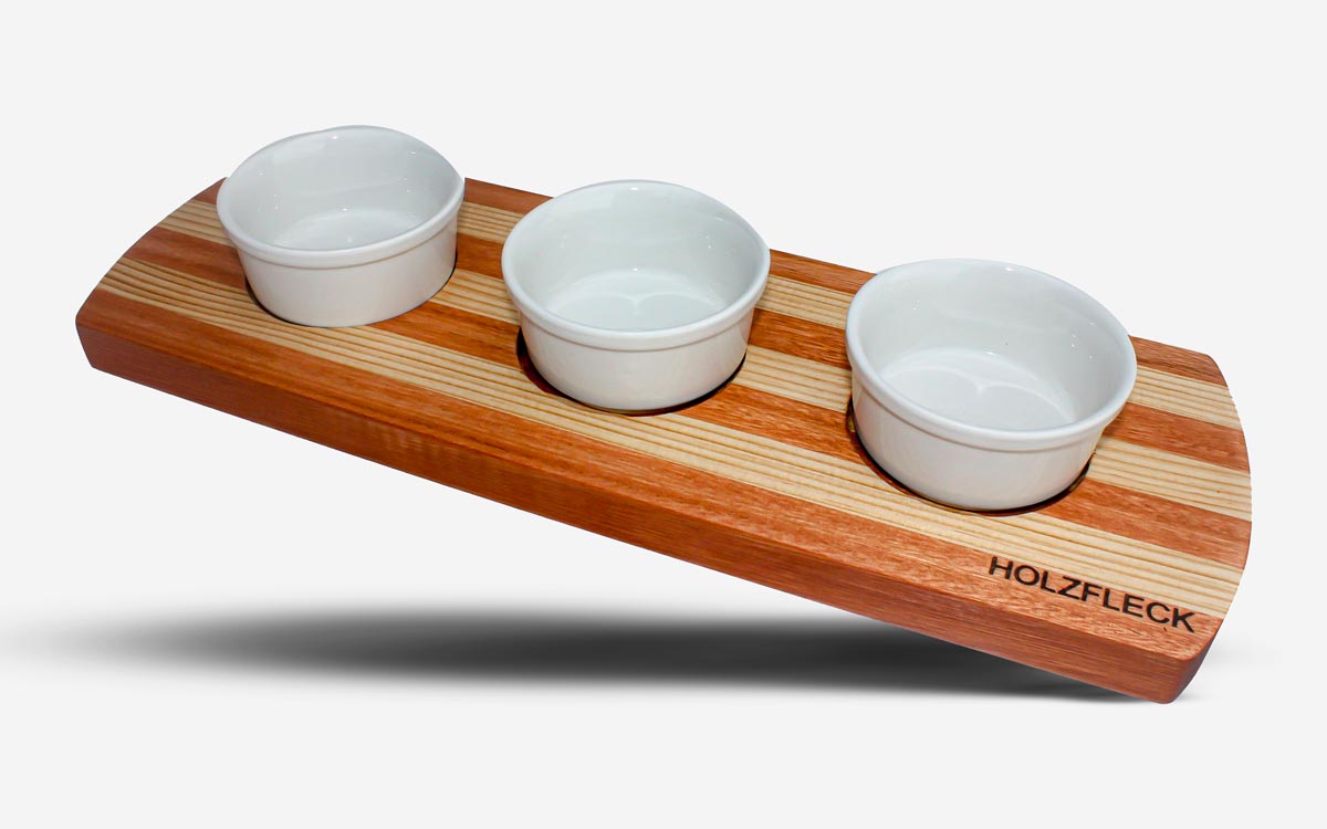 Serving Board With 3 Bowls – Holzfleck Joinery